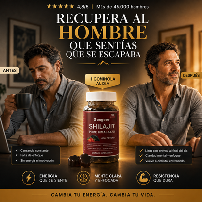 VitalPeak by Googeer. Shilajit Pure Himalayan. 30 Gominolas Alta Potencia