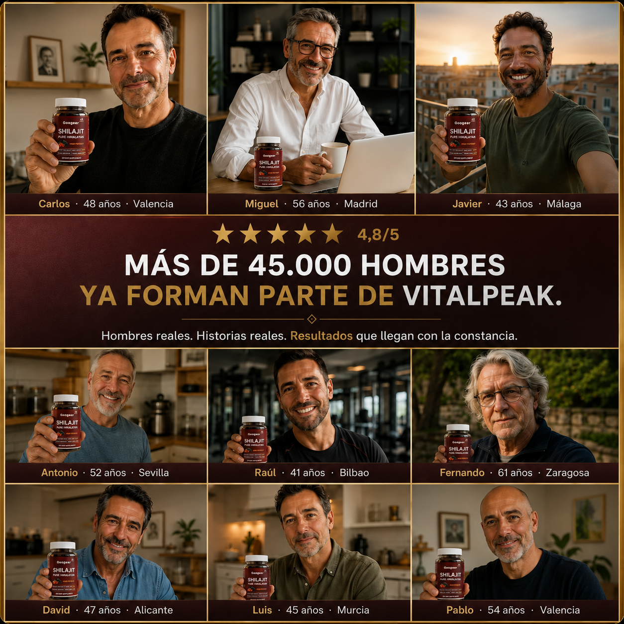 VitalPeak by Googeer. Shilajit Pure Himalayan. 30 Gominolas Alta Potencia